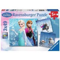 Puslespill, Disney Frozen, Winter Adventure, 3 x 49 brikker-image