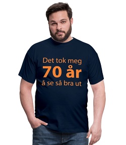 T-skjorte til 70 åring - mann-image