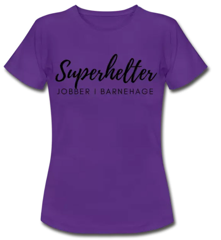T-skjorte kvinne - Superhelter jobber i barnehage-image