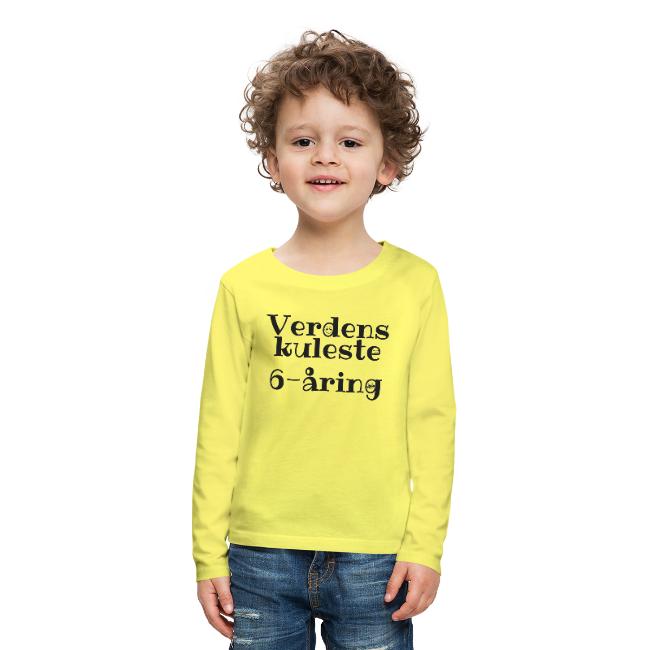 Langermet T-skjorte - Verdens kuleste 6-åring-image