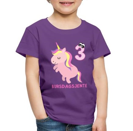 T-skjorte til 3-åring - Bursdagsjente-image