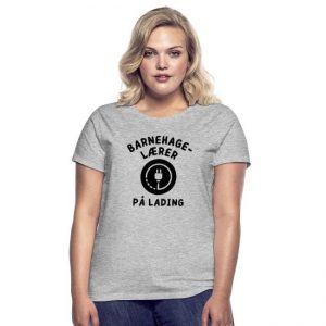T-skjorte for kvinne - Barnehagelærer på lading-image